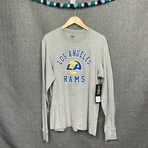 NWT ‘47 Brand LA Rams Heather Gray Long Sleeve T-Shirt